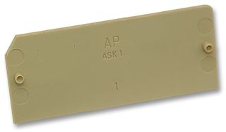 WEIDMULLER,038036 AP,TERMINAL BLOCK END PLATE, PA66 WEIDMULLER038036 AP