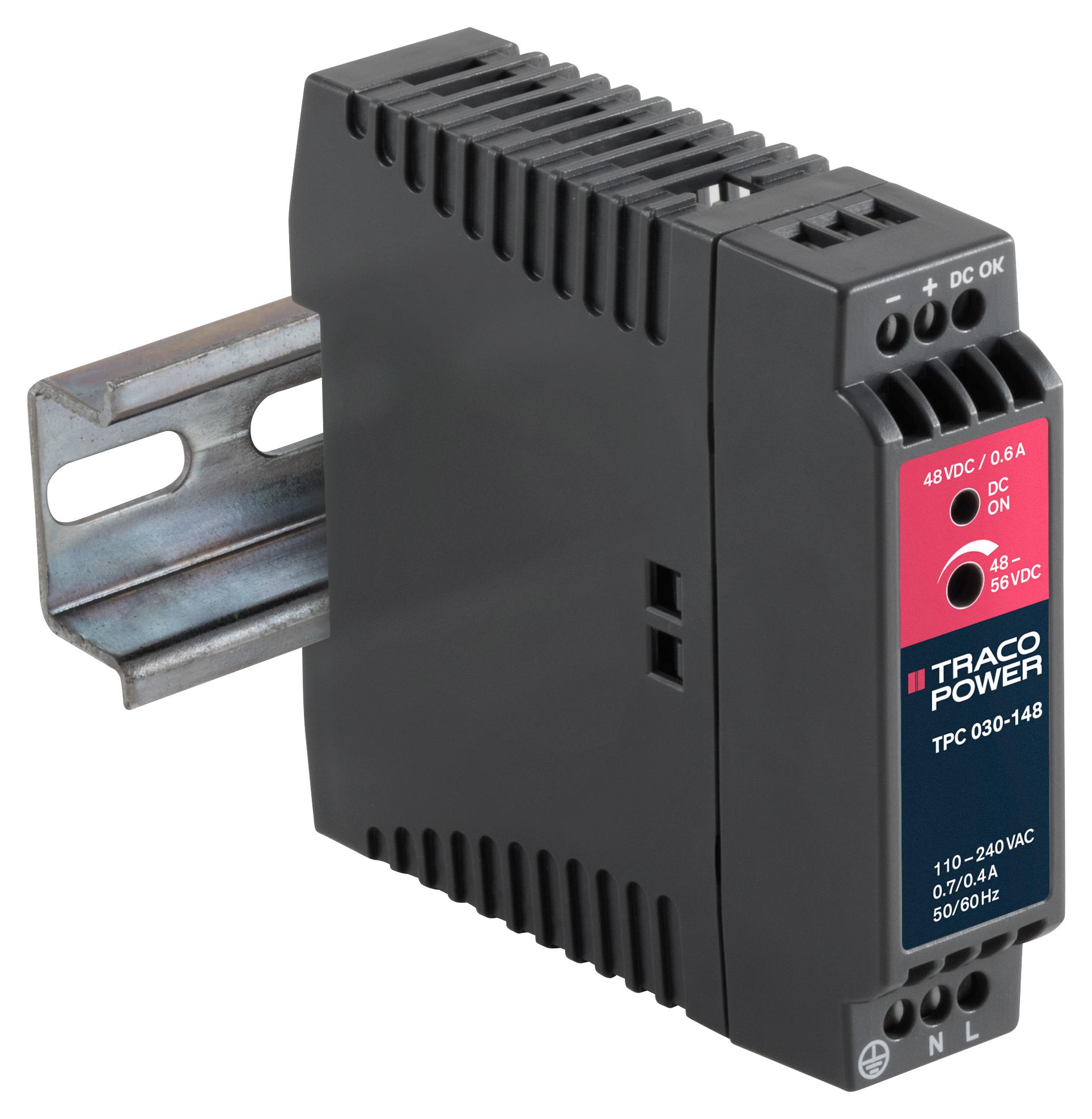 TPC 030 124 Traco Power Fuente Alimentación AC DC PSU para DIN ITE