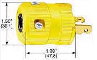 HUBBELL WIRING DEVICES,HBL9758VY,CONNECTOR, POWER ENTRY, PLUG, HUBBELL WIRING DEVICESHBL9758VY