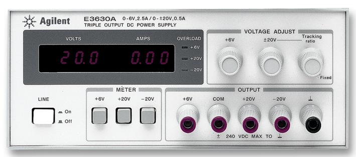 Keysight Technologies E3630A Bench Power Supply, 15W, 3 Output, 0 → 20V, 2.5 A, 500mA