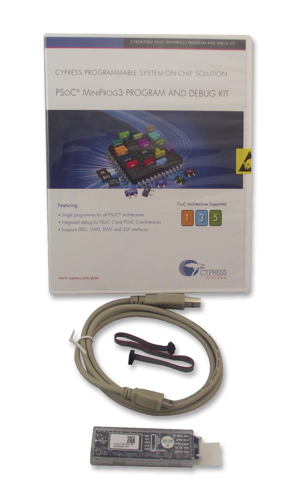 Cypress - Infineon Technologies Cy8Ckit-002 Miniprog3, Psoc, Prog/debug Kit