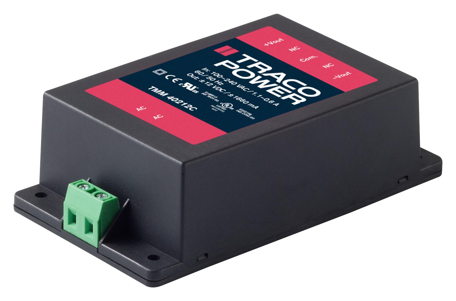 Traco Power Tmm 40112C Power Supply, Ac-Dc, Medical, 12V, 3.33A
