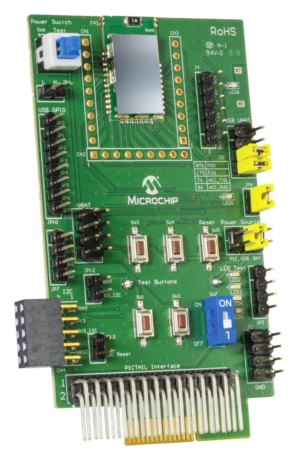 Microchip Kit di sviluppo RF PICtail Plus, Bluetooth Smart (BLE), RN-4870-SNSR