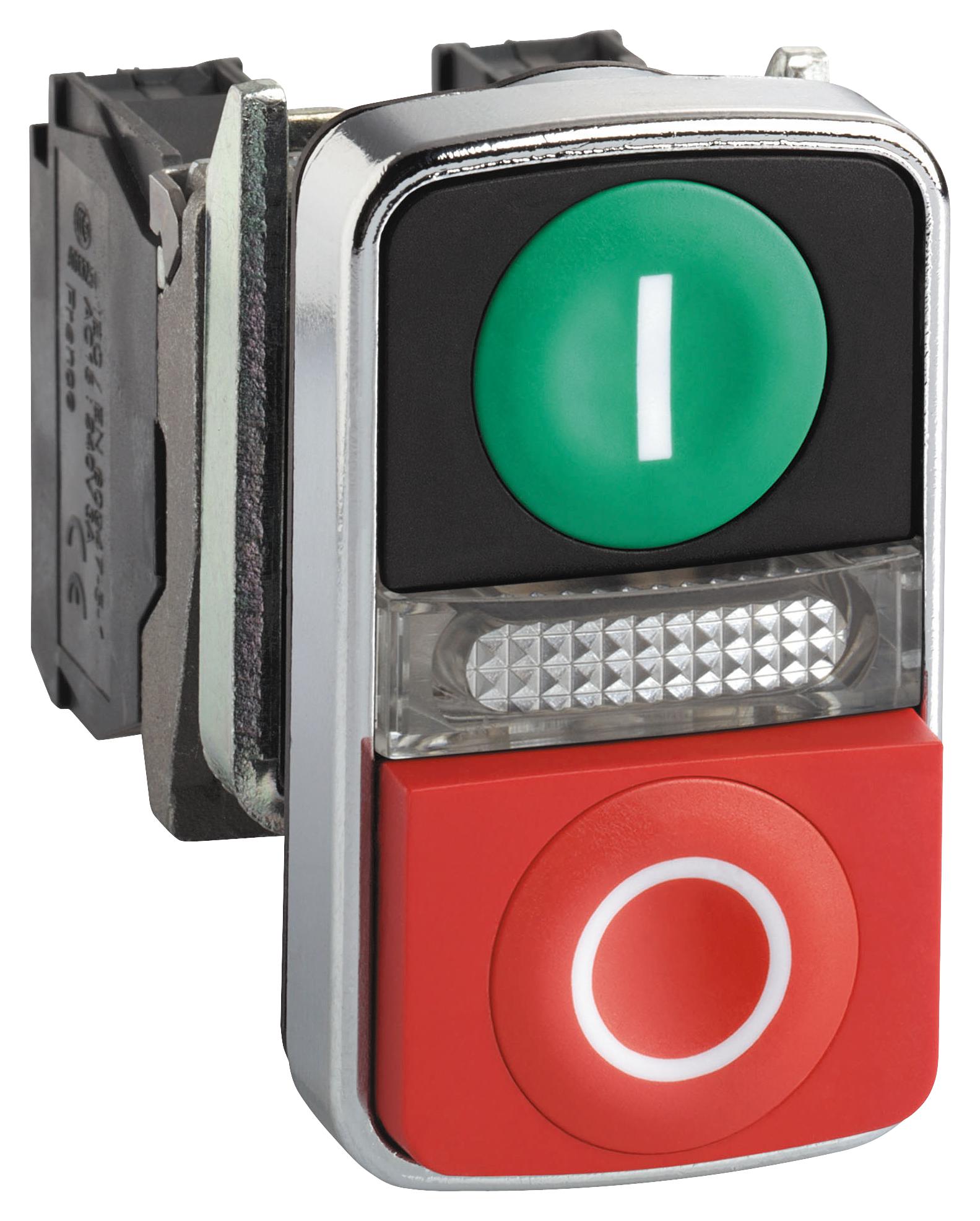 Schneider Electric XB4BW73731B5, Com. Metal Double Headed Push Buttons