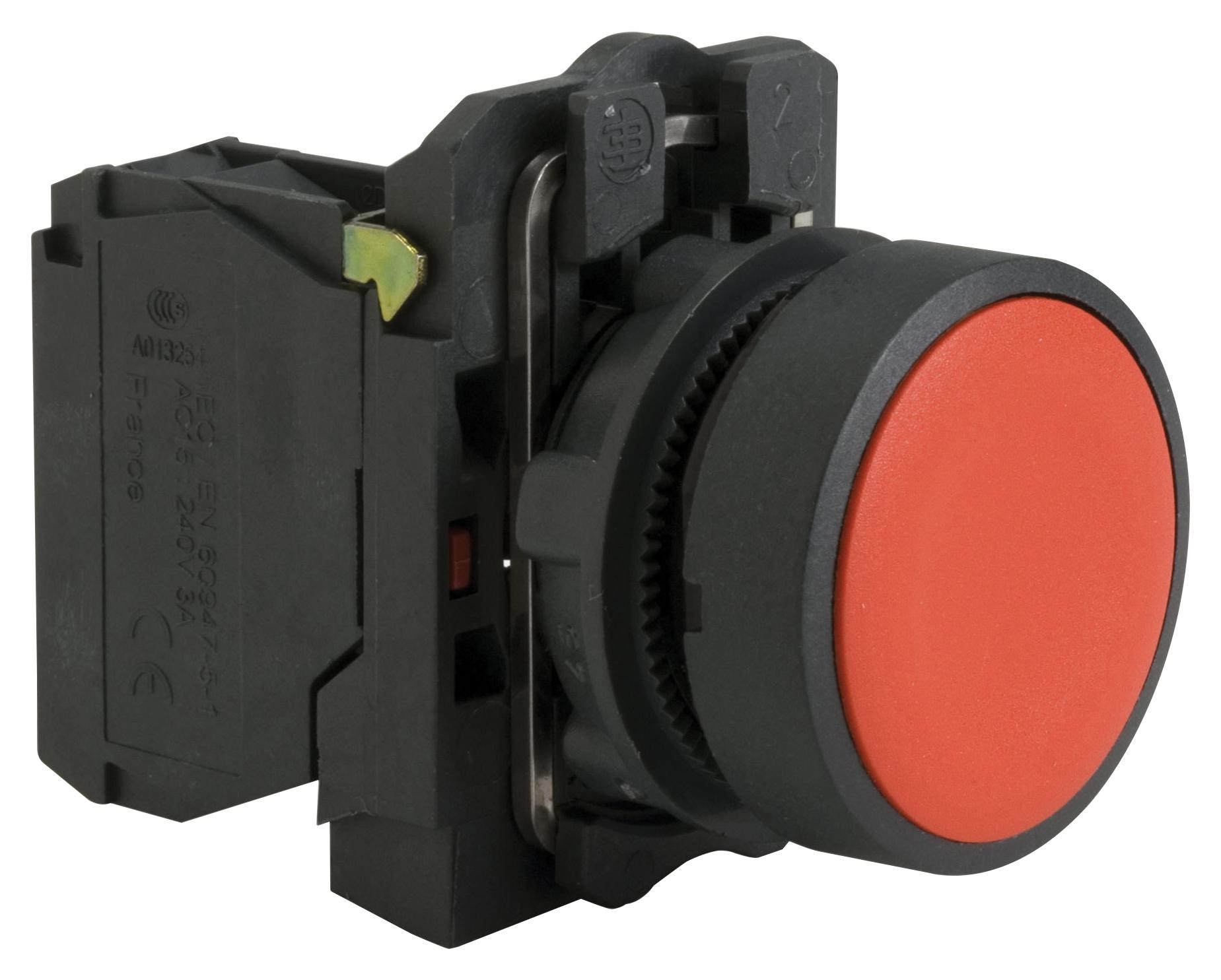 Schneider Electric Xb5aa42, Pb Flush Red 1nc