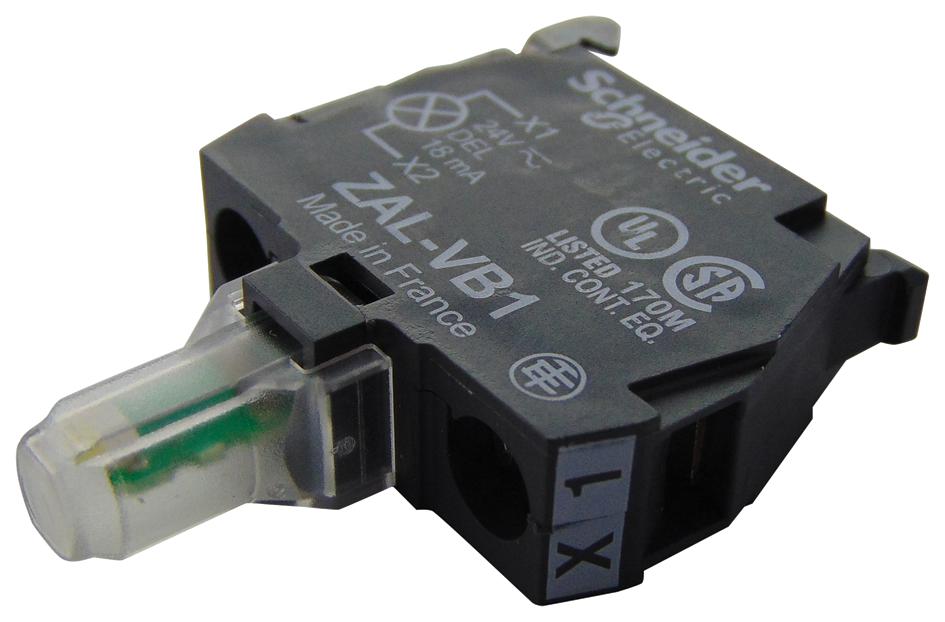 Schneider Electric  Lampenfassung, Harmony ZALV -Serie, LED, Weiß, 24 V, Schraubanschluss, Typ Lichtblock