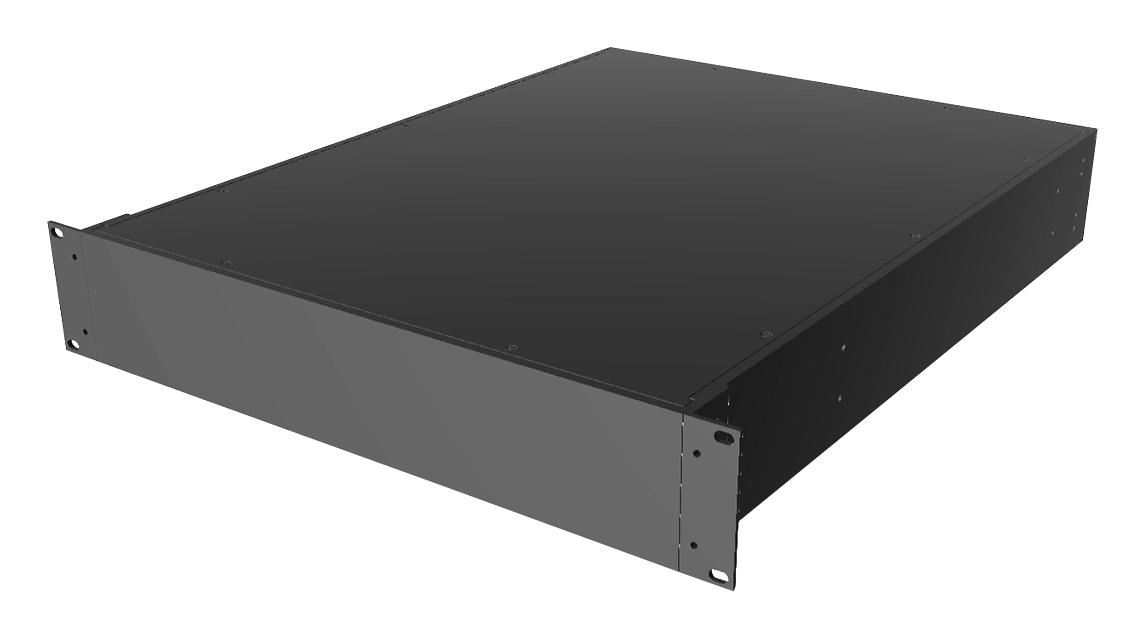 Hammond Rm2U1922Sbk Rack Mount Cabinet, 2U, Aluminium
