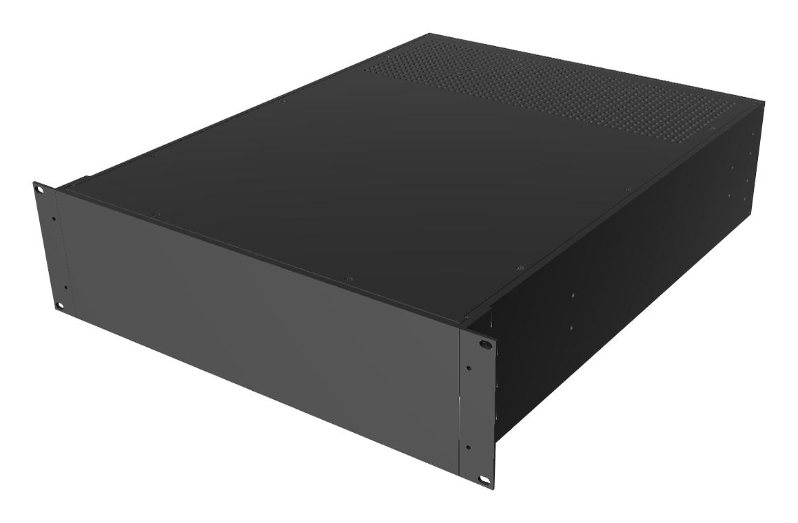 Hammond Rm3U1922Vbk Rack Mount Cabinet, 3U, Aluminium