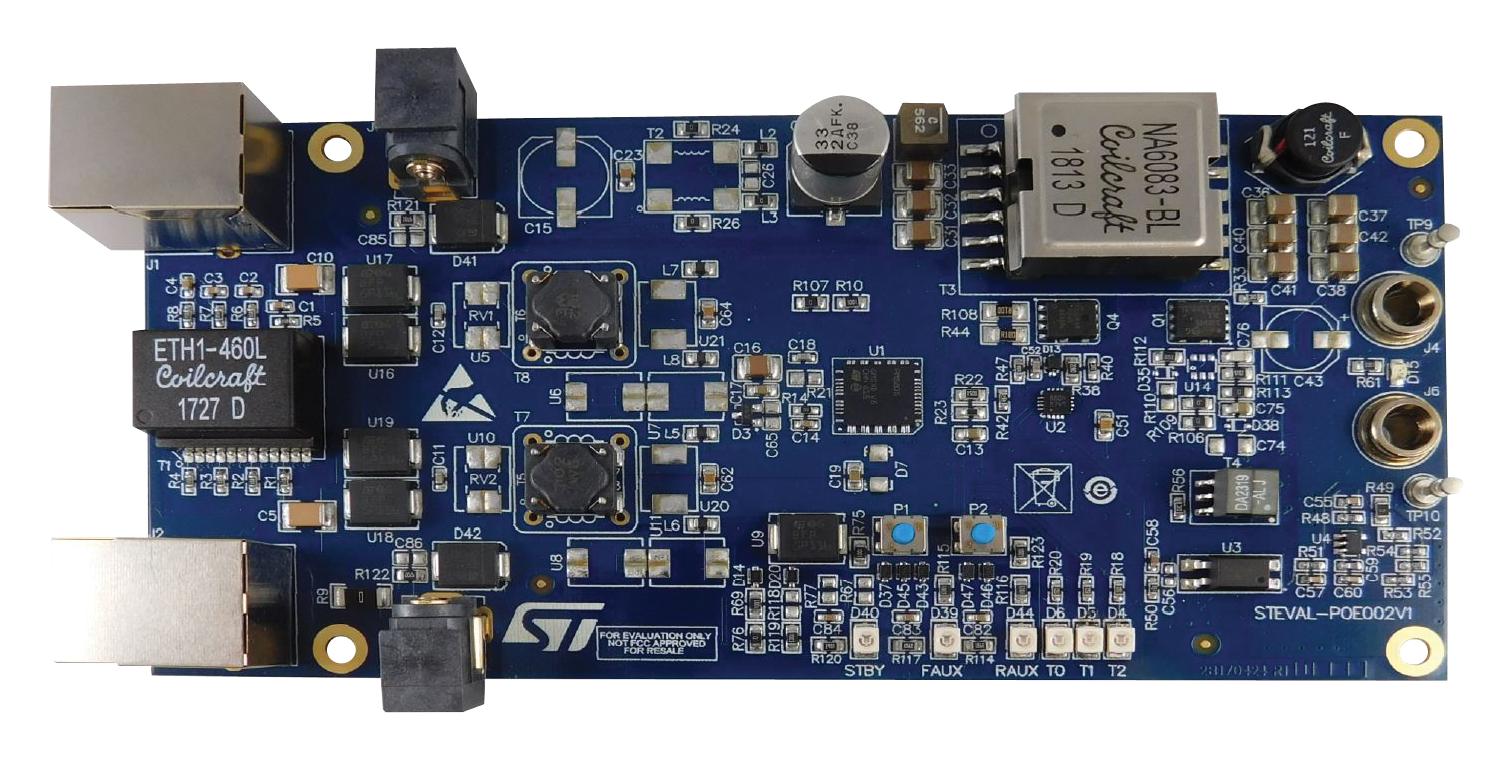 STMicroelectronics Scheda di valutazione per Powered Device Evaluation Board PM8805, STEVAL-POE002V1