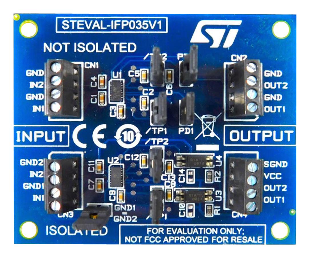 STMicroelectronics Scheda di valutazione Controller PLC Isolated and Non-Isolated Digital Inputs on Evaluation Board Based on CLT03-2Q3, STEVAL-IFP035