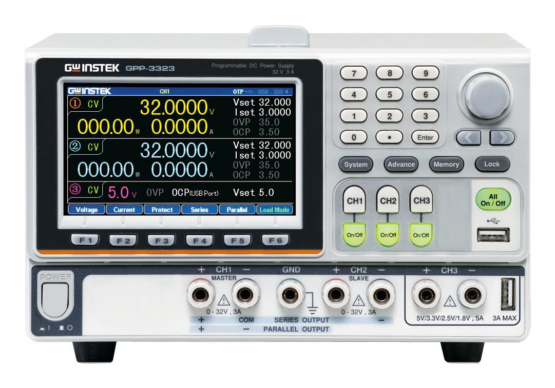 Gw Instek Gpp-3323 Power Supply, Bench, Prog, 3Ch, 3A, 32V