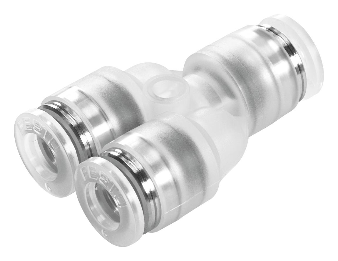Festo  Y Tube-to-Tube Adaptor to Push In 4 mm to Push In 4 mm to Push In 4 mm, NPQP Series 10 bar