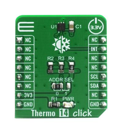 MikroElektronika Thermo 14 Click Temperature & Humidity Sensor Temperature Sensor Board for STTS22H