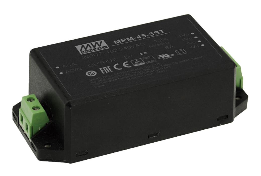 Mean Well  Alimentation à découpage encapsulée 40W, 1 sortie à 40V 8A, MPM-45