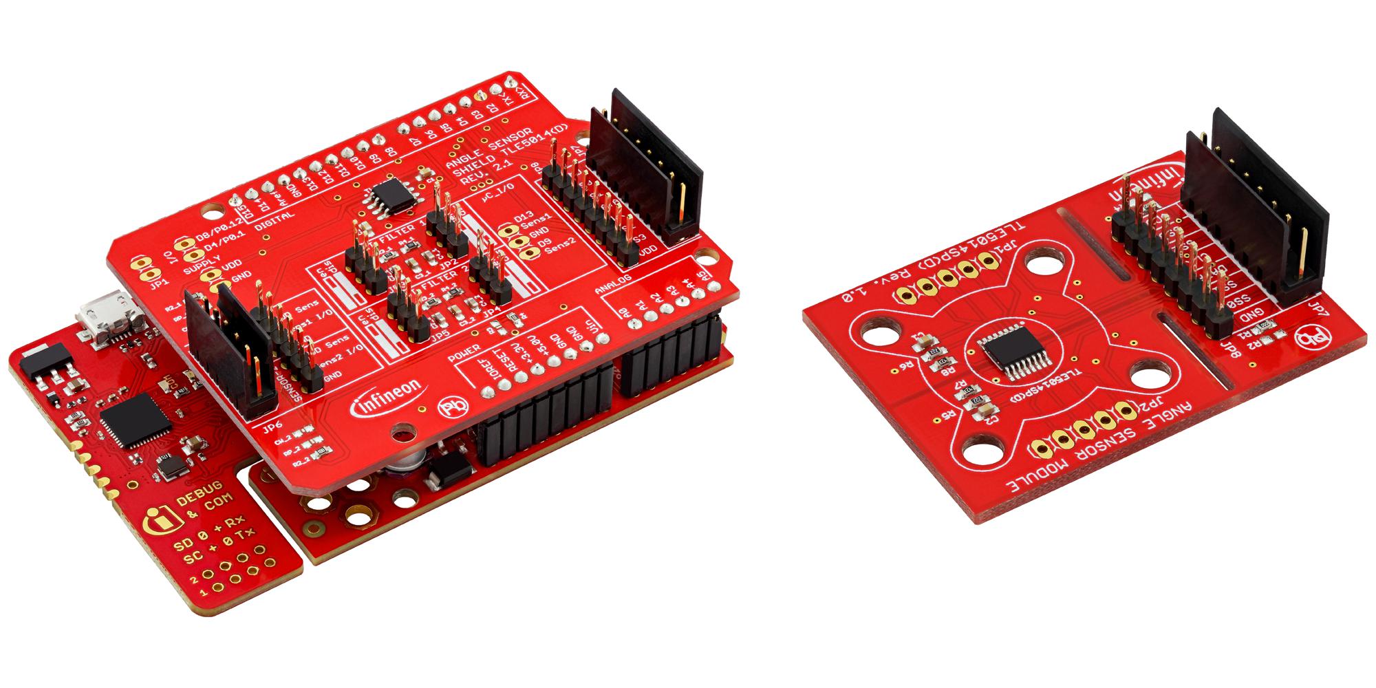 Infineon TLE5014SP EVALKIT Angle Sensor Evaluation Kit for Microcontroller XMC1100, TLE5014SP Satellite board SPI