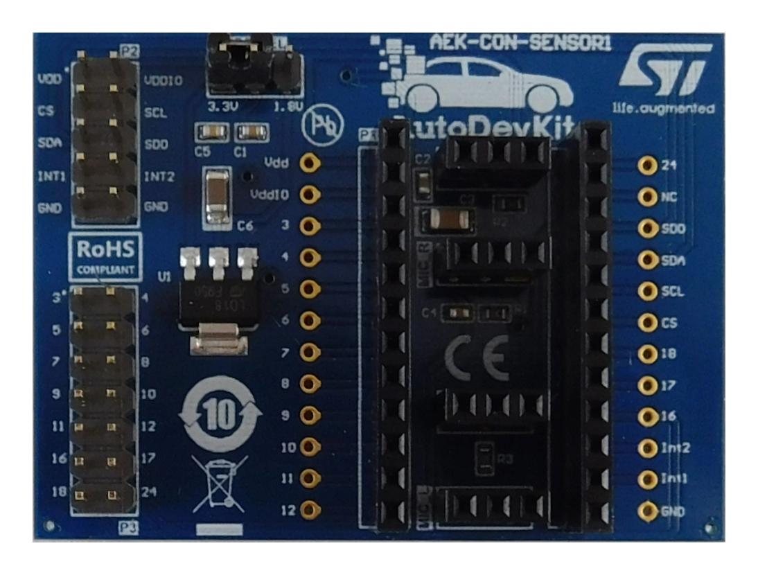 STMicroelectronics AEK-CON-SENSOR1 for use with SPC5 MCU Discovery Boards and MEMS Sensor Boards