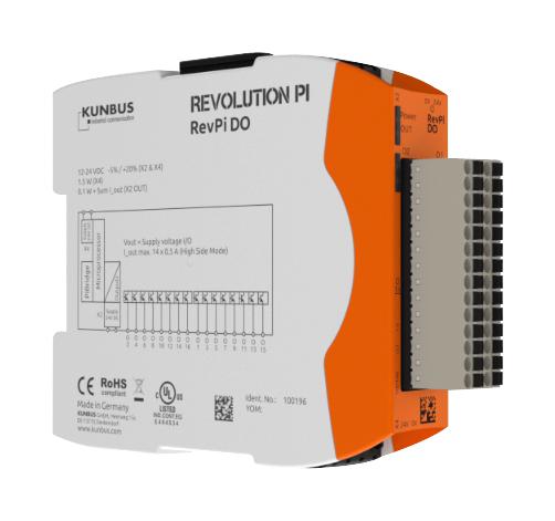 Kunbus  Revpi Do 16o Sps-e/a Modul Für Revolution Pi Connect, Revolution Pi Core Digital Out Ausg., 96 X 22,5 X 110,5 Mm