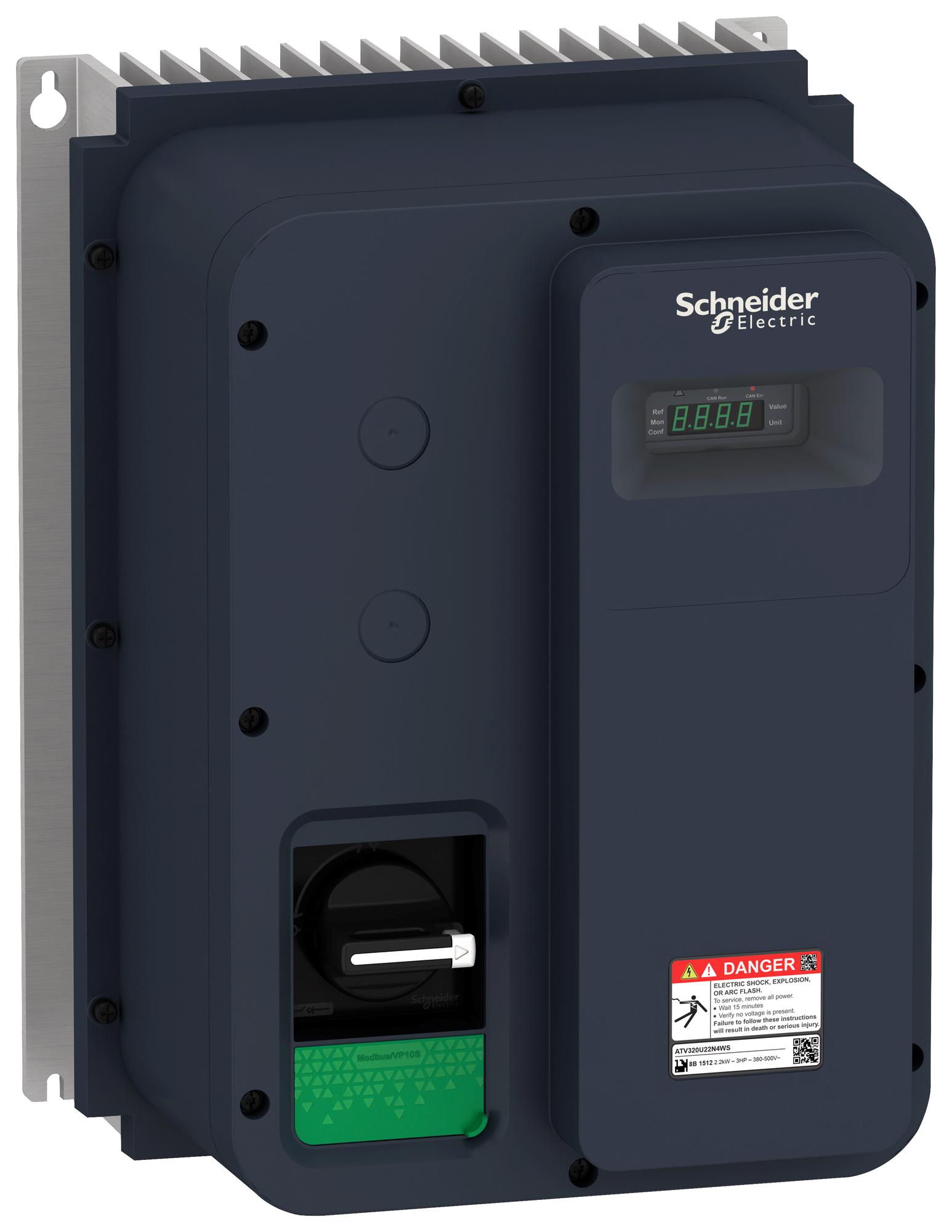 Schneider Electric  ATV320 Drehzahlgeregelter Antrieb 2,2 kW mit Filter, 1-phasig, 200 → 240 V ac / 24 A, für