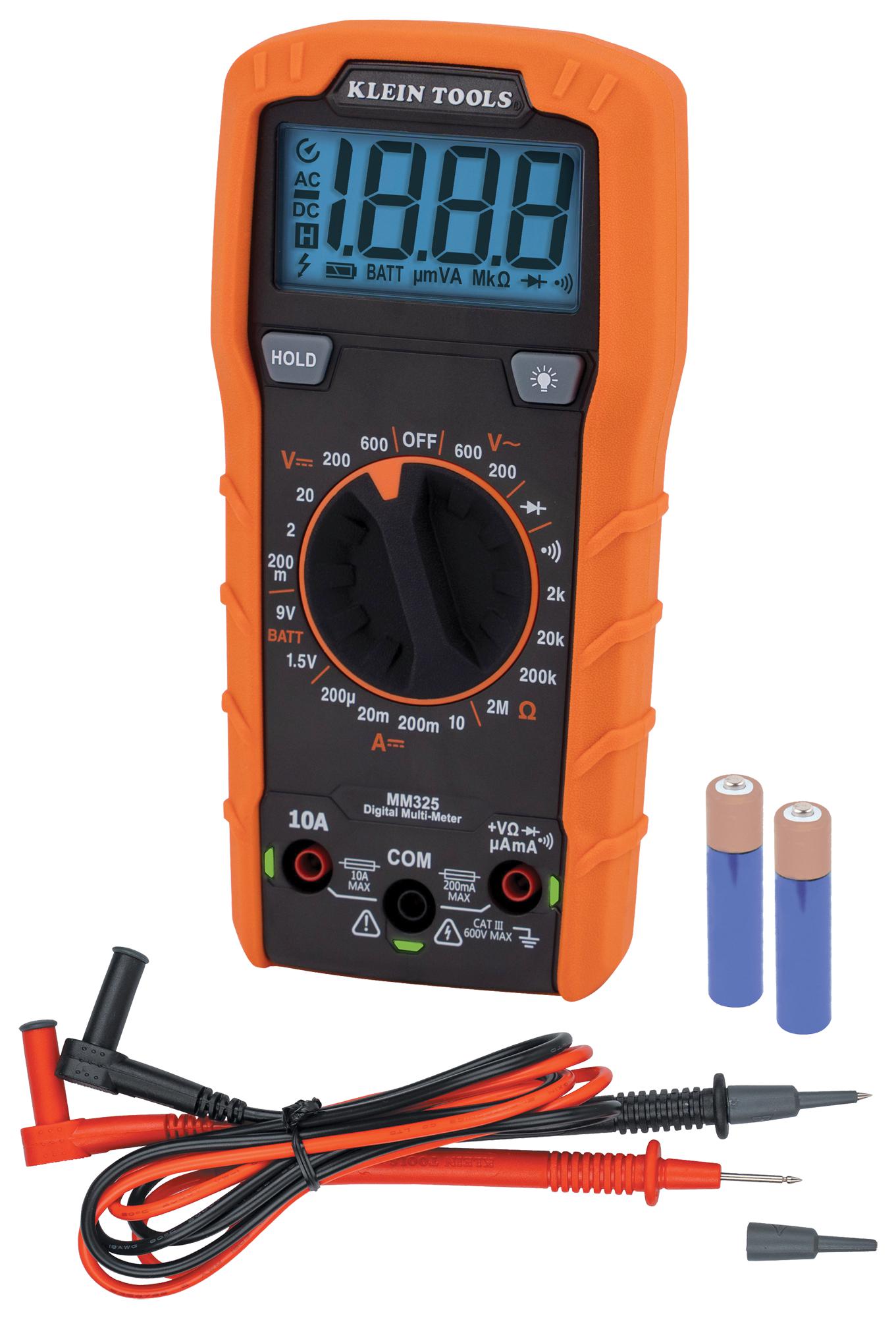 MM325 Klein Tools, MULTÍMETRO DIGITAL, HH, 10A Farnell ES