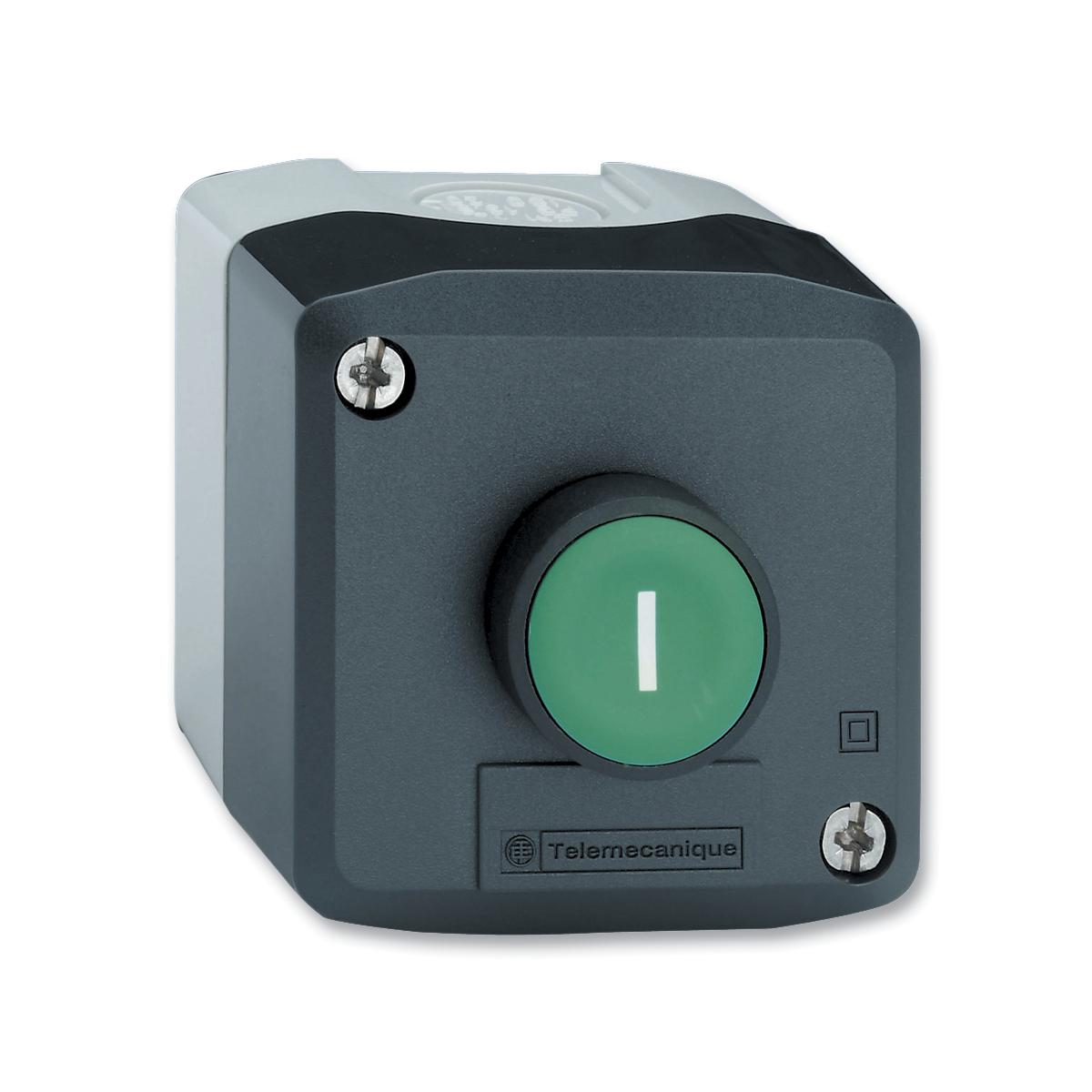 Schneider Electric Spring Return Enclosed Push Button - NO, Polycarbonate, Green, I