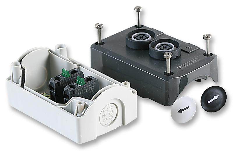 Schneider Electric Xald222, Control Station 2pb No White Black