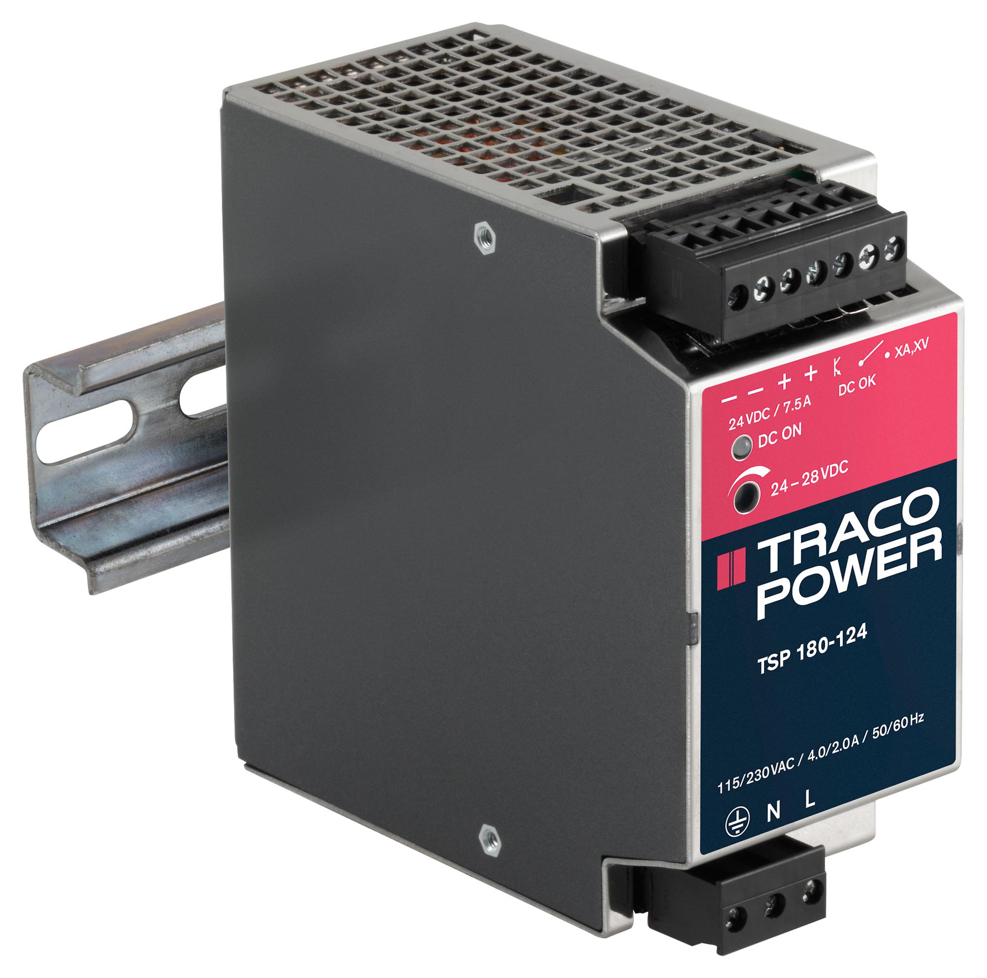 TRACO POWER TSP 180-124 Convertidores De Montaje En Carril DIN (AC / DC)