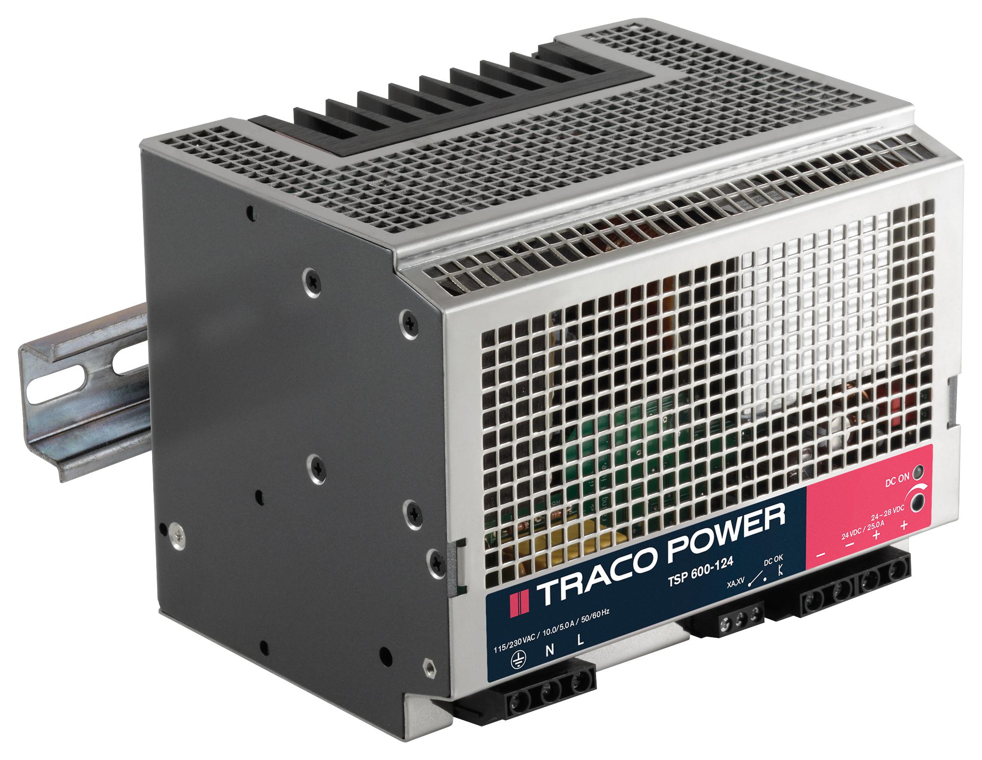 TRACO POWER TSP 600-124 Convertidores De Montaje En Carril DIN (AC / DC)