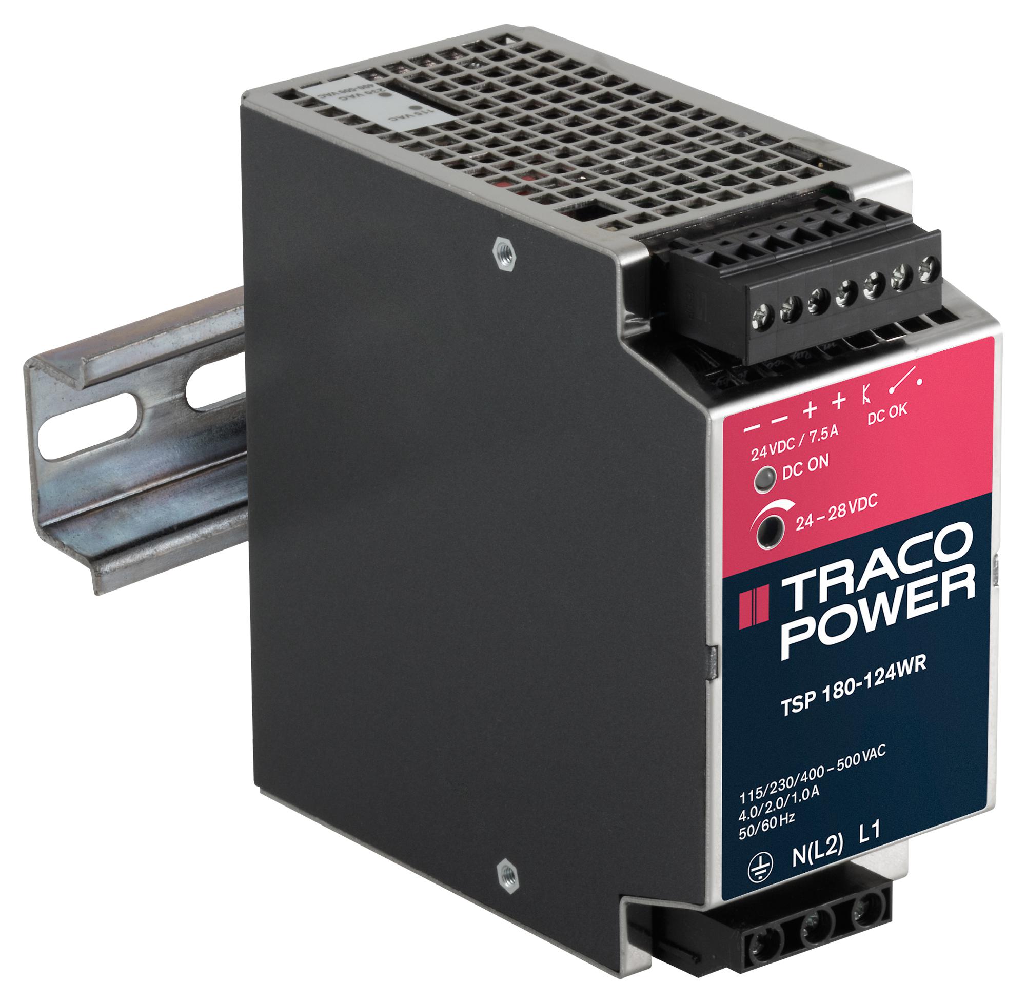 TRACO POWER TSP 180-124WR Convertidores De Montaje En Carril DIN (AC / DC)