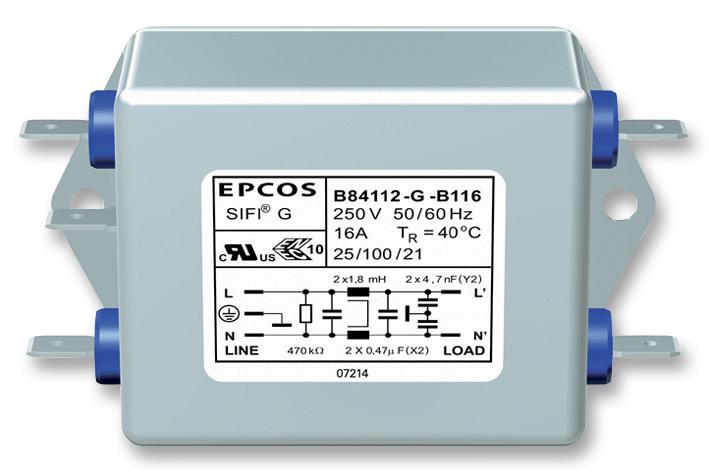 EPCOS B84112G0000B116 Filtros Para Línea De Alimentación