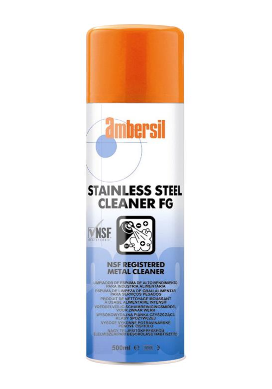 AMBERSIL STAINLESS STEEL CLEANER FG, 500ML Limpiadores Y Desengrasantes