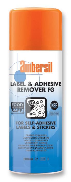 AMBERSIL LABEL & ADHESIVE REMOVER FG , 200ML Limpiadores Y Desengrasantes