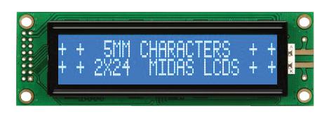 MIDAS DISPLAYS MC22405A6WK-BNMLW-V2 Pantallas LCD Alfanuméricas