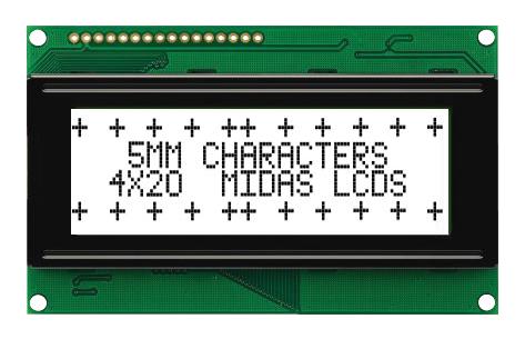 MIDAS DISPLAYS MC42005A6W-FPTLW3-V2 Pantallas LCD Alfanuméricas