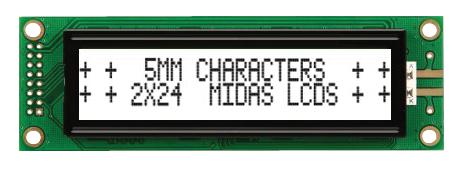 MIDAS DISPLAYS MC22405A6WK-FPTLW-V2 Pantallas LCD Alfanuméricas