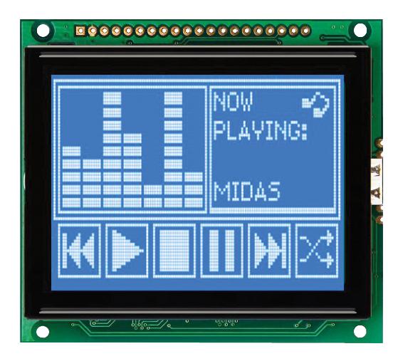 MIDAS DISPLAYS MC128064D6W-BNMLW-V2 Pantallas LCD Gráficas