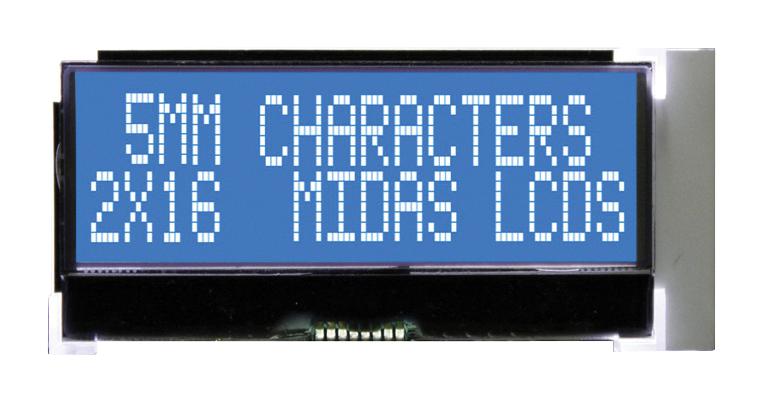 MIDAS DISPLAYS MCCOG21605C6W-BNMLWI Pantallas LCD Alfanuméricas