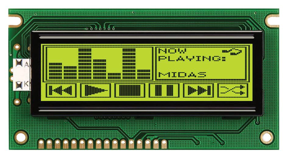 MIDAS DISPLAYS MC144032C6WC-SPTLY Pantallas LCD Gráficas