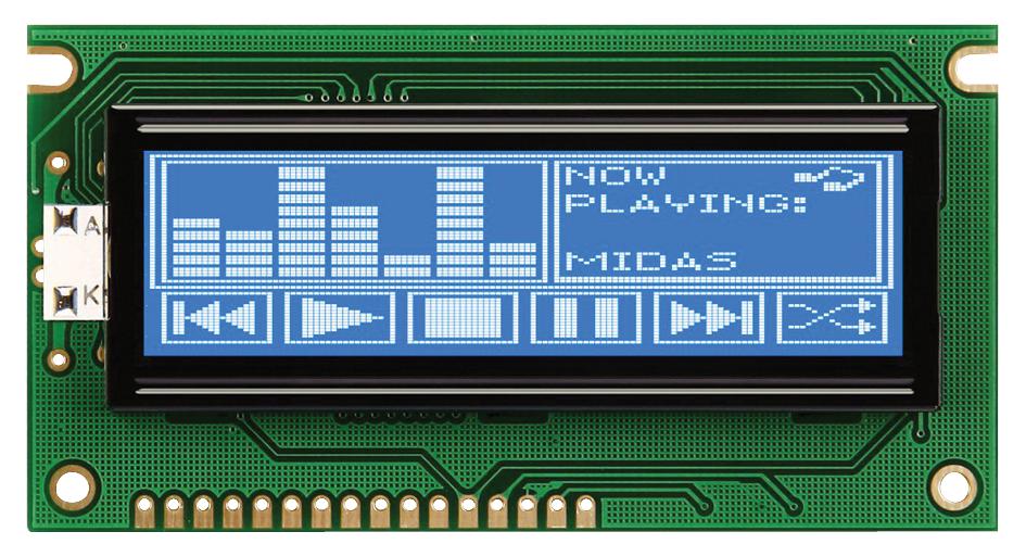 MIDAS DISPLAYS MC144032C6WC-BNMLW Pantallas LCD Gráficas