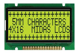 MIDAS DISPLAYS MC41605B6W-SPR-V2 Pantallas LCD Alfanuméricas