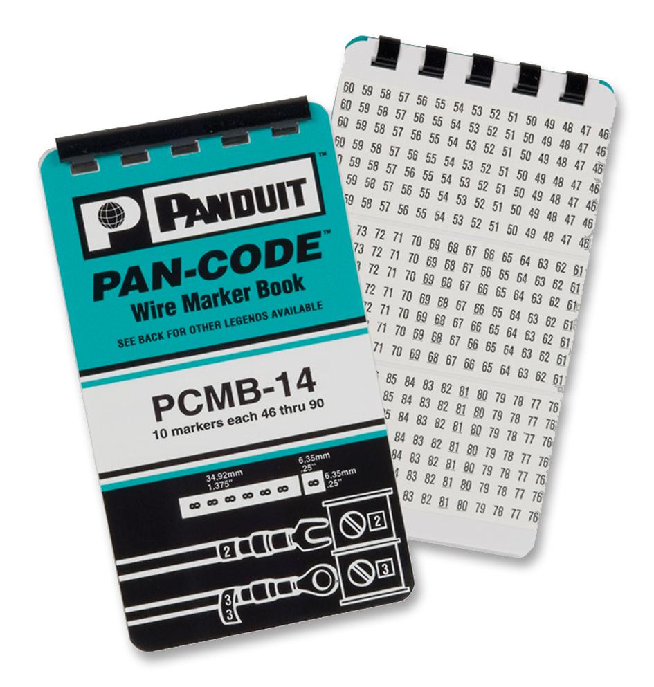 PANDUIT PCMB-14 Marcadores Adhesivos Para Cables