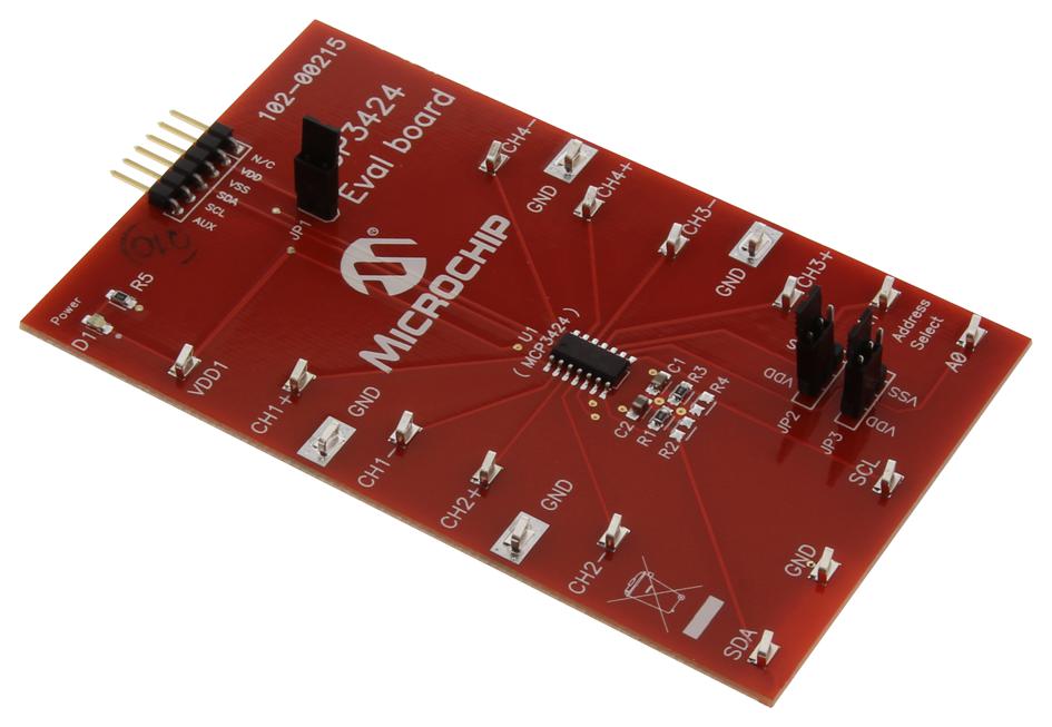 MICROCHIP MCP3424EV Kits De Desarrollo Para Conversión De Datos - ADC