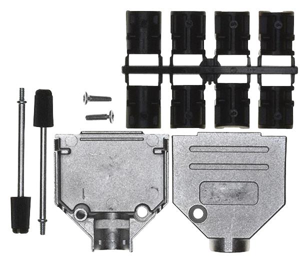 AMPHENOL COMMUNICATIONS SOLUTIONS 8655MH0901BKLF Carcasas Traseras Para Conectores Sub-D