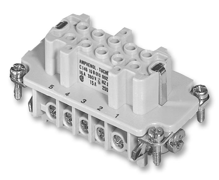 AMPHENOL SINE/TUCHEL C146 10B010 102 1 Insertos / Módulos Para Conectores De Diseño Robusto