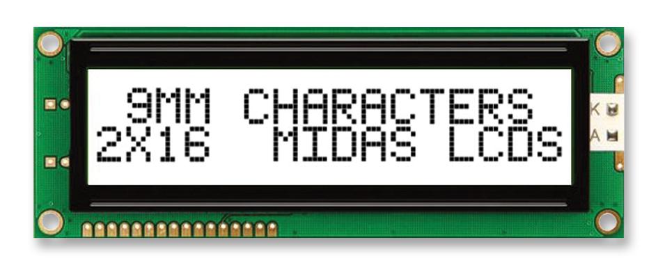 MIDAS DISPLAYS MC21609AB6W-FPTLW-V2 Pantallas LCD Alfanuméricas