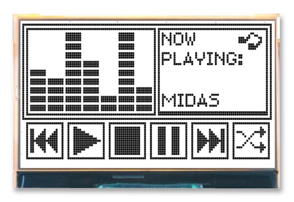 MIDAS DISPLAYS MCCOG240128A6W-FPTLW Pantallas LCD Gráficas