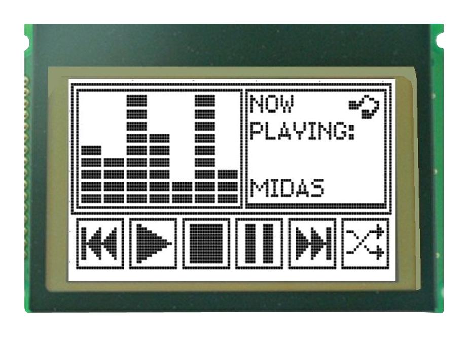 MIDAS DISPLAYS MCCOG240160C6W-FPTLW Pantallas LCD Gráficas