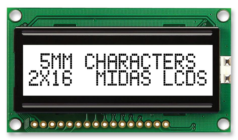 MIDAS DISPLAYS MC21605H6WK-FPTLW-V2 Pantallas LCD Alfanuméricas