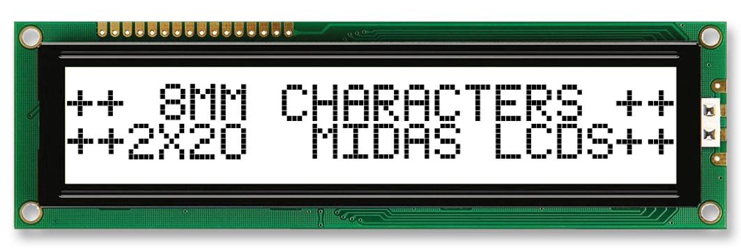 MIDAS DISPLAYS MC22008B6W-FPTLW-V2 Pantallas LCD Alfanuméricas