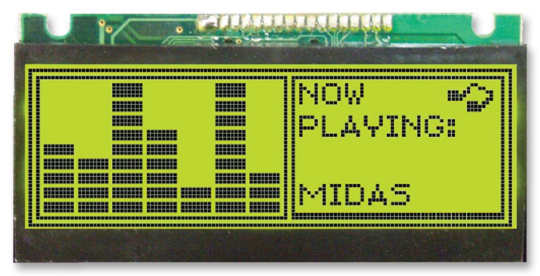 MIDAS DISPLAYS MC122032C6W-SPTLY Pantallas LCD Gráficas