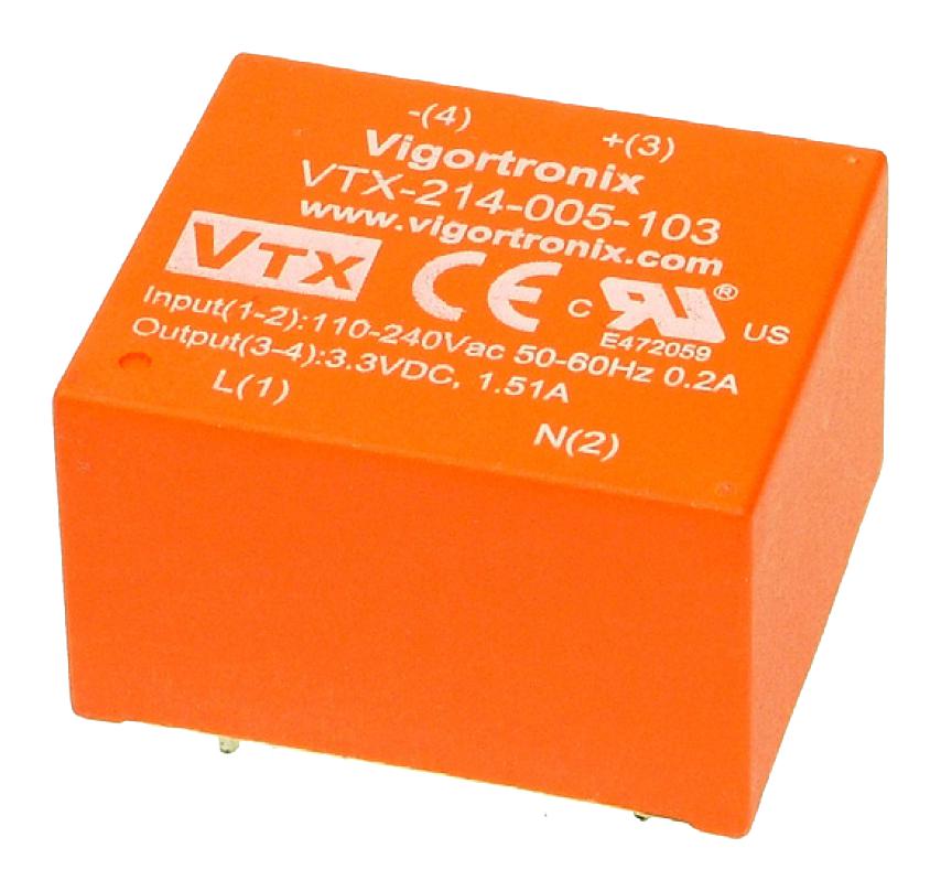 VIGORTRONIX VTX-214-005-103 Convertidores De Montaje En PCB (AC / DC)